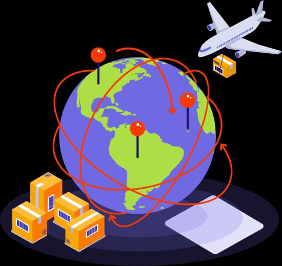 Imagen ilustrativa aviones y paqueteria